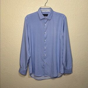 Report Collection X4 Men’s M Light Blue Stretch Button Up Dress Shirt